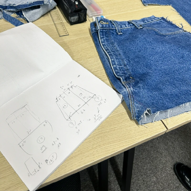 デニム制作のための図面